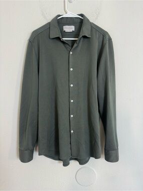 Ministry of supply Olive Green Apollo Long-Sleeve Button-Up Shirt